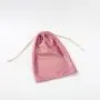 Custom Gold Logo Printed Pink Soft Velvet Drawstring Hair Wig Packaging Bag Luxury Velvet Pouch For Hair Extensions