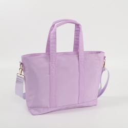 Hot Sale Stock Fashion Nylon Waterproof Zipper Portable Tote Shopping Bag Tote Custom Logo Tote Bags For Ladies