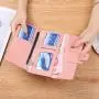 Hot Selling Women's Wallet Ladies Long Trifold Flap Coin Purse Multifunctional Card Bag Buckle Leather Wallet Coin Purse