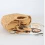 Handmade Wicker Woven Purse Handbag Women Circle Bag