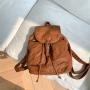 Large Capacity Drawstring Women Back Pack Bag Casual Sport Travel Ladies Backpack PU Leather Multiple Pockets Backpacks for Girl
