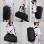 Custom Large Capacity Waterproof Men Sport Travel Duffle Bag With Logo Travel Backpack With Shoe Compartment  Nylon Gym Bags