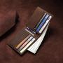 ZR250 New Vintage Crazy Horse Leather Men's Wallet Short Fashion Genuine Leather Money Clip Layer Cowhide Simple Clip