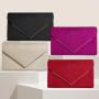 Women Faux Suede Envelope Evening Clutch Bags Formal Party Clutches Wedding Purses Cocktail Prom Clutches