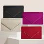 Women Faux Suede Envelope Evening Clutch Bags Formal Party Clutches Wedding Purses Cocktail Prom Clutches
