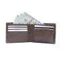 Top grain real leather RFID blocking men coin wallet Pebbled leather nice wallet men with coin pocket