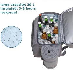Wholesale Personalized Multi-purpose Beer Back pack Outdoor Waterproof Cooler Picnic Backpack Bag Set for 4 Person