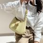 Hot Sales Solid Color PU Leather Women's Messenger Bag Crossbody Hand Bag for Women