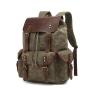 Hot Sale large capacity Canvas Bags high quality unisex Waxed retro rucksack custom leather travel vintage men backpacks