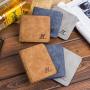 Hot Men Vintage Wallets Famous Brand Men Retro Nubuck Pu Leather Wallet Purses Multifunctional Men Billfold Credit Cards Holders