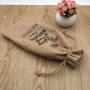 Rustic Hemp Burlap Linen Drawstring Christmas Jute Wine Bottle Bag Gift  Wine Packaging Bag