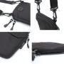 Custom Logo Black Small Messenger Shoulder Bag Mini Crossbody Bag For Men Women