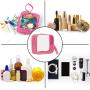 Gelory Fashion Transparent Pink Make Up Bags Wash Organizer Toiletry Makeup Cosmetic Bag Beauty Case Travel Storage Bath Pouch