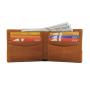 High quality crazy horse genuine leather wallet leisure mix canvas wallet for men RFID blocking