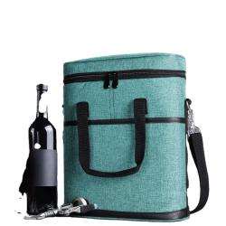 Cooler Bag with Strap Bottle Carrier Case Tote Insulated Food Cooler Backpack Waterproof Travel Bag