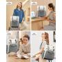 LOVEVOOK Wide Open Travel Backpack Purse Student School Work Business Computer Tote Daypack 15.6 Inch Laptop Backpack for Women