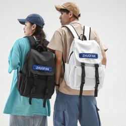 HR066 New Shoulder College Students School Bag Nylon Waterproof Fashion Letters Bag Junior High School Travel Laptop Backpack