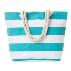 Casual Canvas Shoulder Shopper Bag Stripe Printing Beach Bags Ladies Girls Women Shopping Tote Handbag