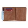 Custom Logo Luxury Credit id Card Holder Minimalist Wallet PU Leather Men Bi-Fold Wallets
