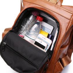 2022 Fashion latest designers business bags black leather sport bags laptop school backpack with hairball