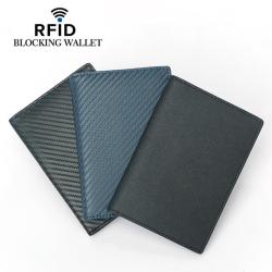 Men's Genuine Leather Passport Wallets Anti-Theft RFID Short Wallet Black Credit Card Holder Money Clip Wholesale Wallet for Man