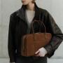 2024 Custom Famous Private Brand City Bags Solid Laptop Briefcase Bag Weekend PU leather Business weekend buffle Travel Bag