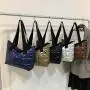 Woman ladies sports metallic puffer tote bag travel weekend overnight puffy bags big quilted shoulder tote bag