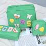 Baby pouch with Chenille Letter Patch Travelling Kits Storage Organizer Beauty Toiletry cosmetic Preppy Nylon Pouch Makeup Bag