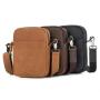Customized Men's Genuine Leather Waist Bag Mad Horse Skin Shoulder Crossbody Bag Multi functional Outdoor Leather Phone Bag