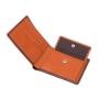 Customized brands leather men's minimalist slim wallet genuine leather wallet with coin pocket
