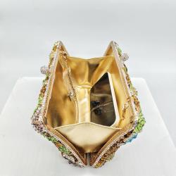 New Evening Handbag Crystal Clutch Bling Party Bag Bridal Wedding Elegant Handmade Hollow Flower Diamond Evening Bags For Women