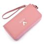 Korean version 2021 new design women pu leather wallet wholesale fashion cross fringe zipper purse wallet