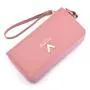 Korean version 2021 new design women pu leather wallet wholesale fashion cross fringe zipper purse wallet