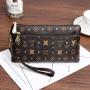 New Fashion Litchi pattern Women's Multi-function Long Clutch Wallet With Shoulder Strap,In Stock Lady Cell Phone Bag