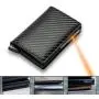 ZF232 RFID Anti-theft Brush Carbon Fiber Men Wallet Card Case Short Multifunctional Money Clip Daily Convenient