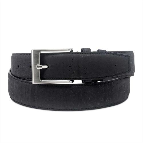 Classic Single Prong Buckle Vegan Belt Premium Causal Reversible Cork Leather Belt For Men