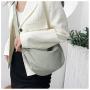 2024 new nylon simple shoulder bag fashion mommy shopping dumpling bag soft student crossbody bag