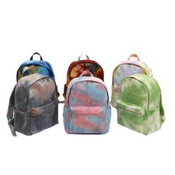 Keymay RTS Tie dye Corduroy Backpack Large Man Woman Outdoor Travel Sports Backpack Children Backpack School Bags
