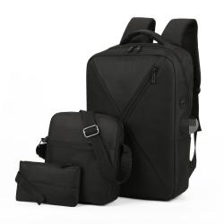 Luxury USB Charging Rucksack Multifunctional Waterproof Bags For Male Travel Backpack Casual Backpack Set For Men