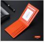 EW005 Custom Genuine Leather Short Men Wallet RFID Blocking Pure Leather Bifold Wallet For Man Business Money Clip Card Holder
