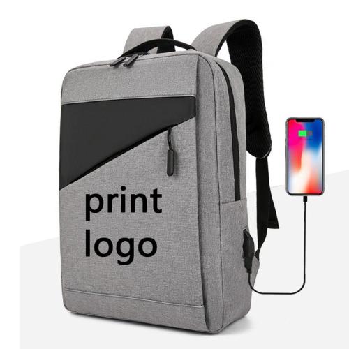 ZR878 New Laptop Bag Unisex USB Computer Backpack Oxford Fabric Waterproof Zipper Print Logo Gift Backpack Business Schoolbag
