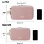 Pink Polyester Makeup Bag Wholesale Custom  Fashion Tropical OEM Fashionable Leaves Women Bulk Transparent Cosmetic Bag