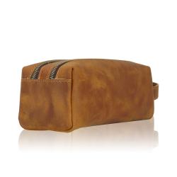 Customized Vintage Leather Toiletry Bag Travel Toiletries Storage Bag Creative Handmade Storage Bag
