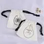 Custom Logo Printing Brush Canvas Jewelry Storage Drawstring Bag Necklace Bracelet Jewelry Pouch