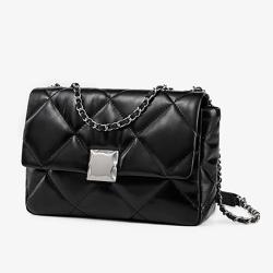 Wholesale Hot Sale Black Soft Leather Handbags Nice Embroidery Sling Bag For Women