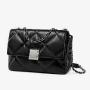 Wholesale Hot Sale Black Soft Leather Handbags Nice Embroidery Sling Bag For Women