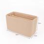 Wholesale Cotton Travel Makeup Shopping Bag Multi-Layer Multi-Functional Zipper Storage with Felt Liner Stock Jute Bag