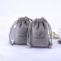 Custom Logo Printing Mini Velvet Drawstring bag For Jewelry Packaging Soft Velvet Cosmetic Jewelry Pouch