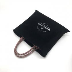 High End Black Velvet Travel Dust Envelope Pouch For Handbag Custom Logo Printed Velvet Gift Pillow Cover Bag