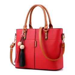 2023 Fashion Litchi Handbag Large Capacity Casual Women's Shoulder Bag Tassel Luxury Messenger Bag